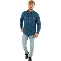 Levi's Barstow Western Standard Langarmhemd Ab935 Indigo Stonewash 2XL