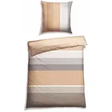 SCHIESSER Endy Stripes beige 135 x 200 cm + 80 x 80 cm