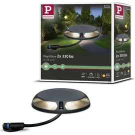 Paulmann Wegeleuchte Aluminium 3,2 cm 2er Set anthrazit
