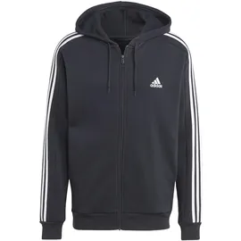 Adidas Essentials Fleece 3-Streifen Reißverschlusspullover Black L
