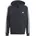 Fleece 3-Streifen Reißverschlusspullover Black L