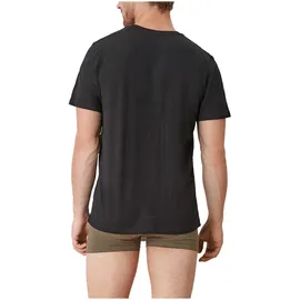 s.Oliver Herren T-Shirt, 2er Pack - Basic, Rundhals, einfarbig, Schwarz 2XL
