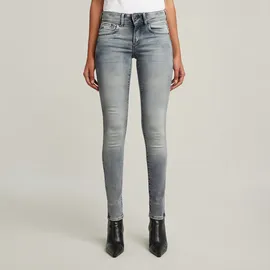 G-Star Lynn Mid Waist Skinny Jeans Faded Industrial Grey 30 30