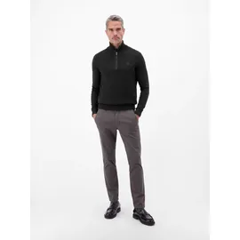 Lerros Troyer Flachstrickpullover Schwarz XL