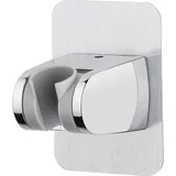IBERGRIF M20405, Duschkopfhalterung Ohne Bohren 3M Kleber - Duschhalterung (45°), Handbrause Wandmontage-duschhalterung, Chrom, Silber