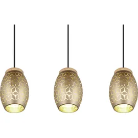 rl live your light Bidar 3-flg. E27 60 cm Metall beige