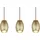 rl live your light Bidar 3-flg. E27 60 cm Metall beige