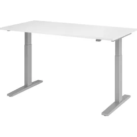 Hammerbacher Schreibtisch XMKA16 Weiß / Silber