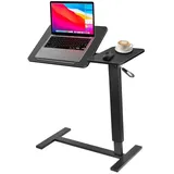 Vellora Laptoptisch Laptop-Tisch Stehtisch Schreibtisch (1-St., Neigungswinkel bis 45), Höhenverstellbar von 80 bis 116 cm mit Rollen schwarz