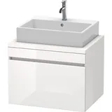 Duravit DuraStyle Waschtisch-Unterschrank DS531104918 70 x 54,8 cm, graphit matt/weiß matt, für Konsole, 1 Auszug