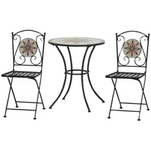 Siena Garden Stella schwarz (schwarz, mosaik,), Stahl, Schwarz/Weiß)