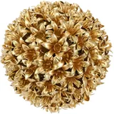 I.GE.A. Kunstpflanze I.GE.A. "Deko-Kugel Buchskugel", gold, B:12cm H:12cm L:12cm, Kunststoff, Kunstpflanzen, Kunstpflanze, Künstliche Kugel Tischdeko Hochzeitsdeko Weihnachtsdeko Adventsdeko