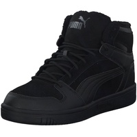 Puma Rebound Layup SD Fur Sneaker, Black-Castlerock, 42.5 EU