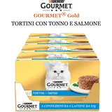 4x Purina Gourmet Gold Thunfisch Und Salmone 4x85g Cupcakes Katze Essen Nass für