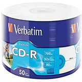 Verbatim 50x CD-R 700 MB 50 - CD-RW (CD-R, 700 MB, 50 ÷ 120 mm, 80 min, 52x)