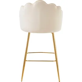 SalesFever Barhocker 2er-Set 52 x 100 x 54 cm Beige/Gold