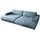 KAWOLA Big Sofa Madeline Stoff petrol