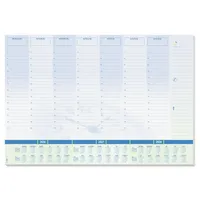 Sigel H6350 Papier-Schreibtischunterlage DIN A2, Kalender 2026 - 2028, Tages- und Wochenplan mit Stundeneinteilung, 30 Blatt, Schreibunterlage aus nachhaltigem Papier
