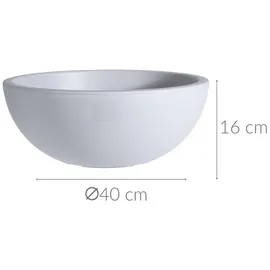 home&styling collection Rundes Pflanzgefäß 40 x 16 cm Hellgrau