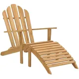 vidaXL Adirondack-Stuhl Gartenstuhl 151 x 98 x 98 cm braun mit Fußteil