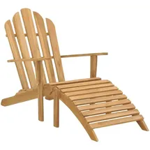 vidaXL Adirondack-Stuhl Gartenstuhl 151 x 98 x 98 cm braun mit Fußteil