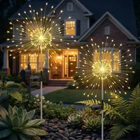 tierwarf Solarleuchte wetterfest 120 LED 2er Set Warmweiß