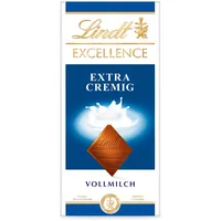 Lindt EXCELLENCE Extra Cremig - Vollmilchschokolade | 100 g Tafel | Zartschmelzende Edel-Vollmilchschokolade mit cremig-milchigem Aroma | Intensiver, langanhaltender Geschmack | Schokoladengeschenk