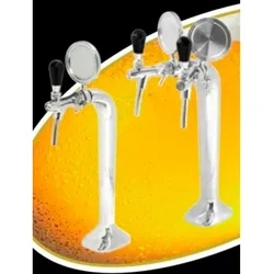 Schanksäule Chrom 2-leitig, elegant, `Topp-Qualität!`