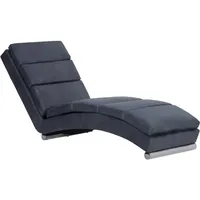 vidaXL Chaiselongue Grau Wildleder-Optik