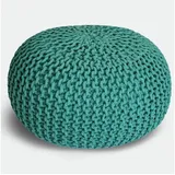 casamia Pouf Baumwolle Ø 55 cm Türkis