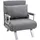 Homcom Schlafsessel 3 in 1 Polyester 69 x 80 x 65 cm Grau mit Kissen