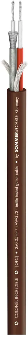 Instrumentenkabel Colonel Incredible; 2 x 0,35 mm2; PVC Ø 7,20 mm; braun