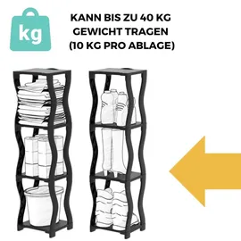 GarPet Lagerregal Kunststoff 3 und 4 schwarz