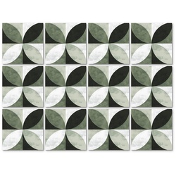 K&L Wall Art Fliesenaufkleber »Kreis-Blumen«, selbstklebend