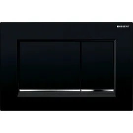 Geberit Sigma30 Betätigungsplatte für 2-Mengen-Spülung schwarz/hochglanz-verchromt 115.883.KM.1