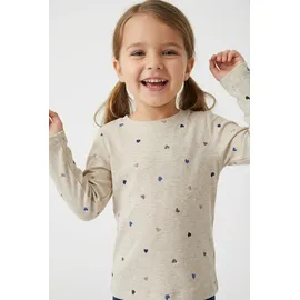 NAME IT Mädchen Nmfnutti Ls Top Noos, Peyote Melange, 122/128 cm - 122-128