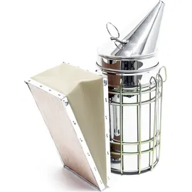 Wiltec Rauchbläser Bee Smoker Rauchdose Silber