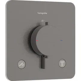 Hansgrohe Ecostat Comfort Q Duschthermostat Unterputz für 2 Verbraucher Brushed Black Chrome 33713340