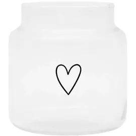 Eulenschnitt Vase aus Glas mittel Herz