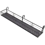 ZTZBFGM 120x25x12cm, Blumentopfhalter, Metall Balkon Hängen Blumenregal Eisen Balkon Hängenden Blumenregal Topfständer Pflanzenlager Geländer Regal Dekoration, Hängendes Blumentopf-Regal
