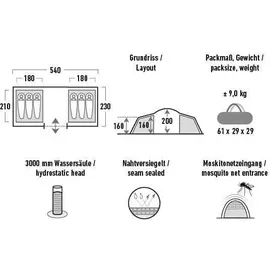 High Peak Como 6.0 dunkelgrau-grün