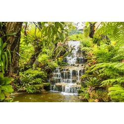 Fototapete PAPERMOON "WASSERFALL", bunt, B:4,50m L:2,80m, Vlies, Tapeten