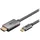 goobay USB-C zu HDMI Kabel 2 m Schwarz/Silber