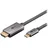 goobay USB-C zu HDMI Kabel 2 m Schwarz/Silber