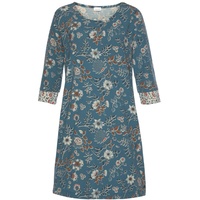 LASCANA Damen Nachthemd rauchblau-ecru Gr.40/42