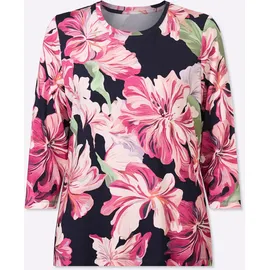 Lady WITT WEIDEN Rundhals-Shirt in marine-magenta-bedruckt | Gr.: 38