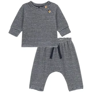 Petit Bateau Relaxanzug Petit Bateau kuscheliges 2-teiliges Baby-Set mit Streifen