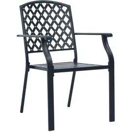 vidaXL Gartenstuhl-Set 3-tlg. Stapelbar 80 x 89 x 72,5 cm grau