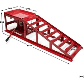 Wiltec Wagenheber Stahl 2000 kg rot höhenverstellbar