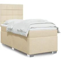 vidaXL Boxspringbett 120 x 190 cm Creme